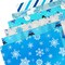Wrapables Christmas Holiday Gift Wrap Paper Sheets Folded Flat 20L x 27W inches (12 Sheets), Blue Snowflake